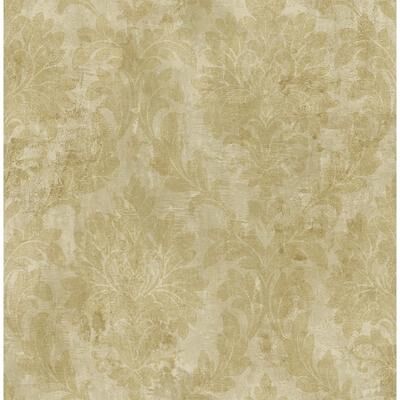 Seabrook Designs Seabrook Design Demeter Leaf Damask Unpasted Wallpaper