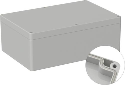 TRU COMPONENTS ABS 340001 5U 5U340001 Industrie-Gehäuse 240.3 x 160.3 x 90 ABS Lichtgrau (RAL 7035) 1St.