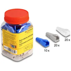 Delock Knickschutztülle für RJ45 Stecker schneidbar 50er Set farbig