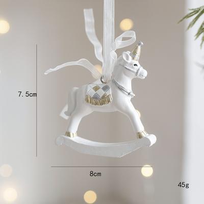 Top Demand Picks Three dimensional Christmas Tree Pendant, Retro Bell Resin Pendant, New Christmas Decoration, Holiday Decorative Gift whiteunicorn