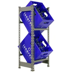 SimonRack Getränkekistenregal 2 Kisten, 1000x400x300 mm, Kistenregal, Grau - Simonbottle