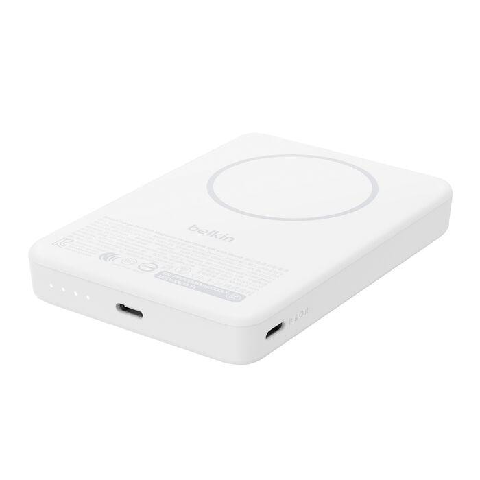 Belkin BoostCharge Slim Mag. Powerbank 10.000mAh Qi2 15W weiß BPD016hqWH