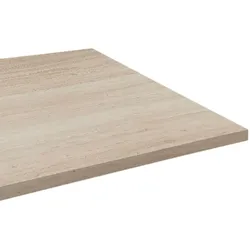 Restootab - Tischplatte 60x60 Dekor natürlicher Travertin-Marmor