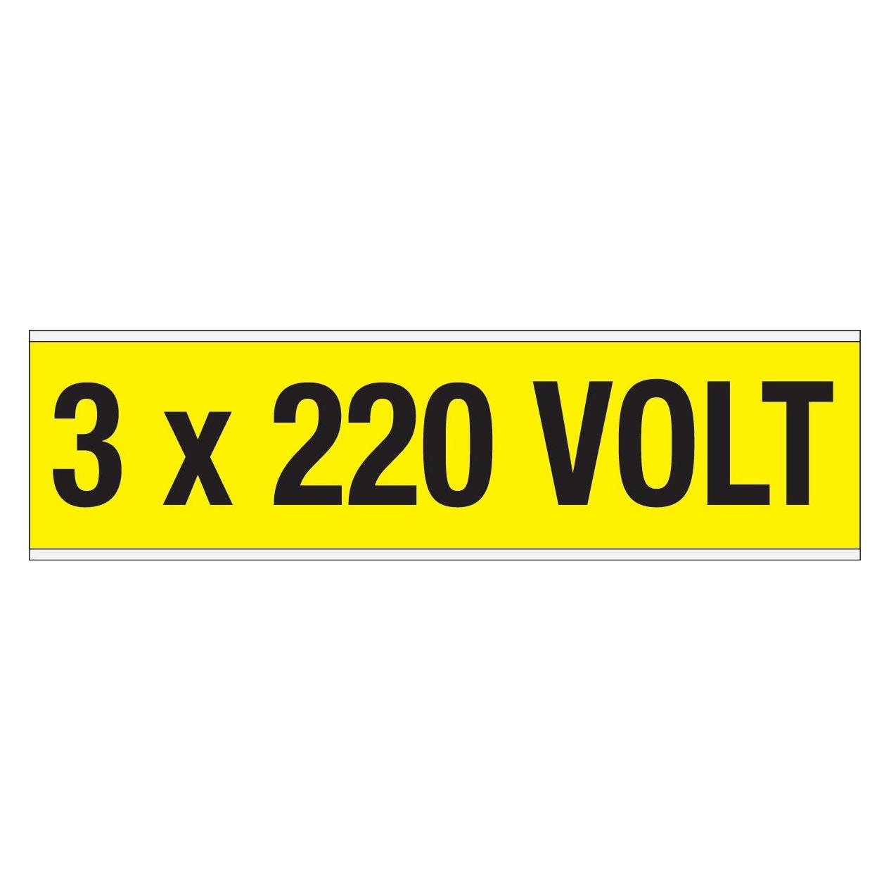 Brady Kennzeichnungen für Leitungen und Stromspannung, 220 Volt (VOLTAGE MARKERS CV 3X220V A)