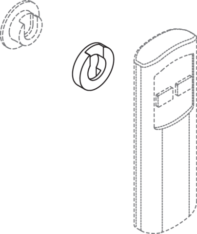 Hewi S 50 66270 pour télécommande S 50, pour fixation Fidlock