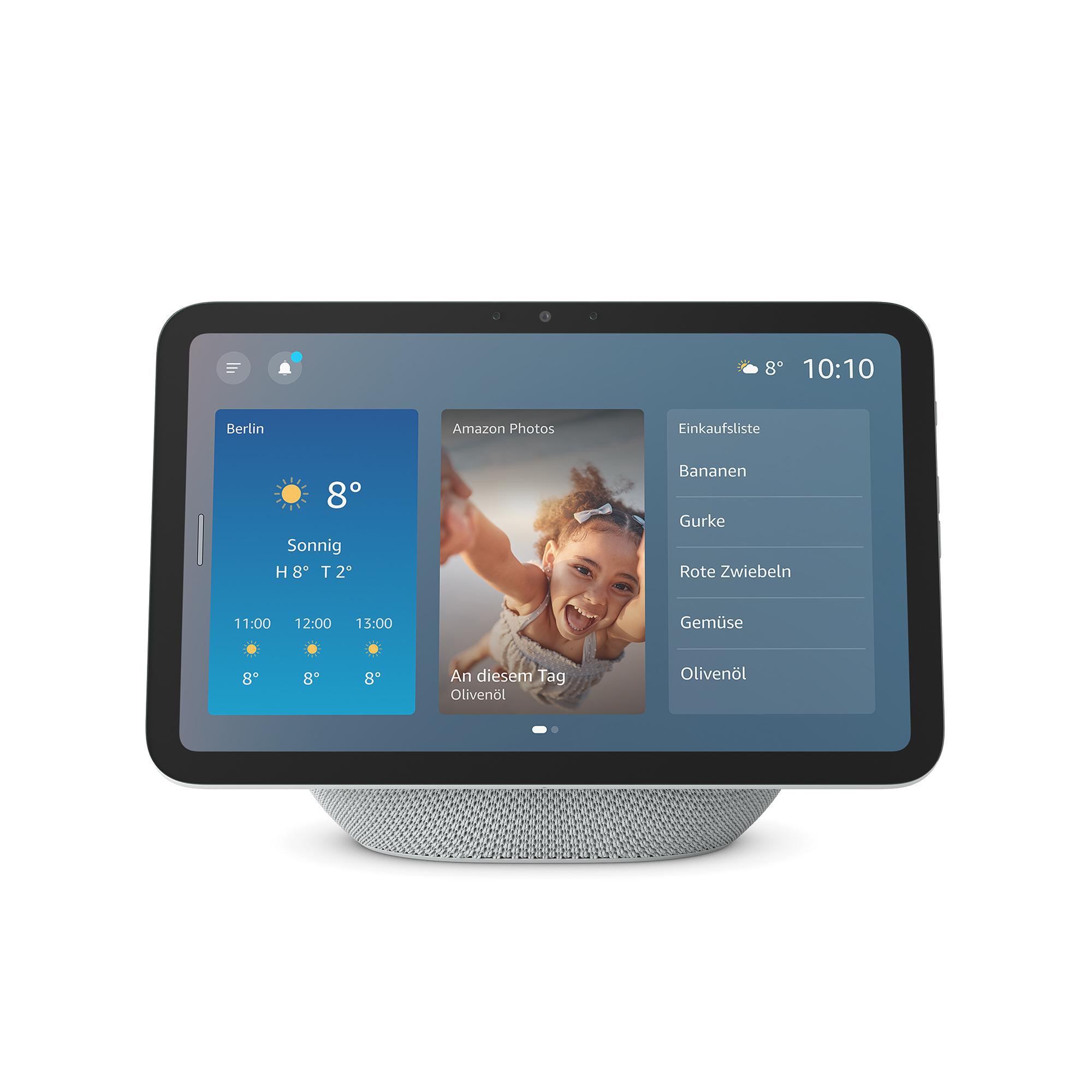 Amazon Echo Show 8 (2025) mit HD-Display, 3D-Audio und Alexa Glacier White