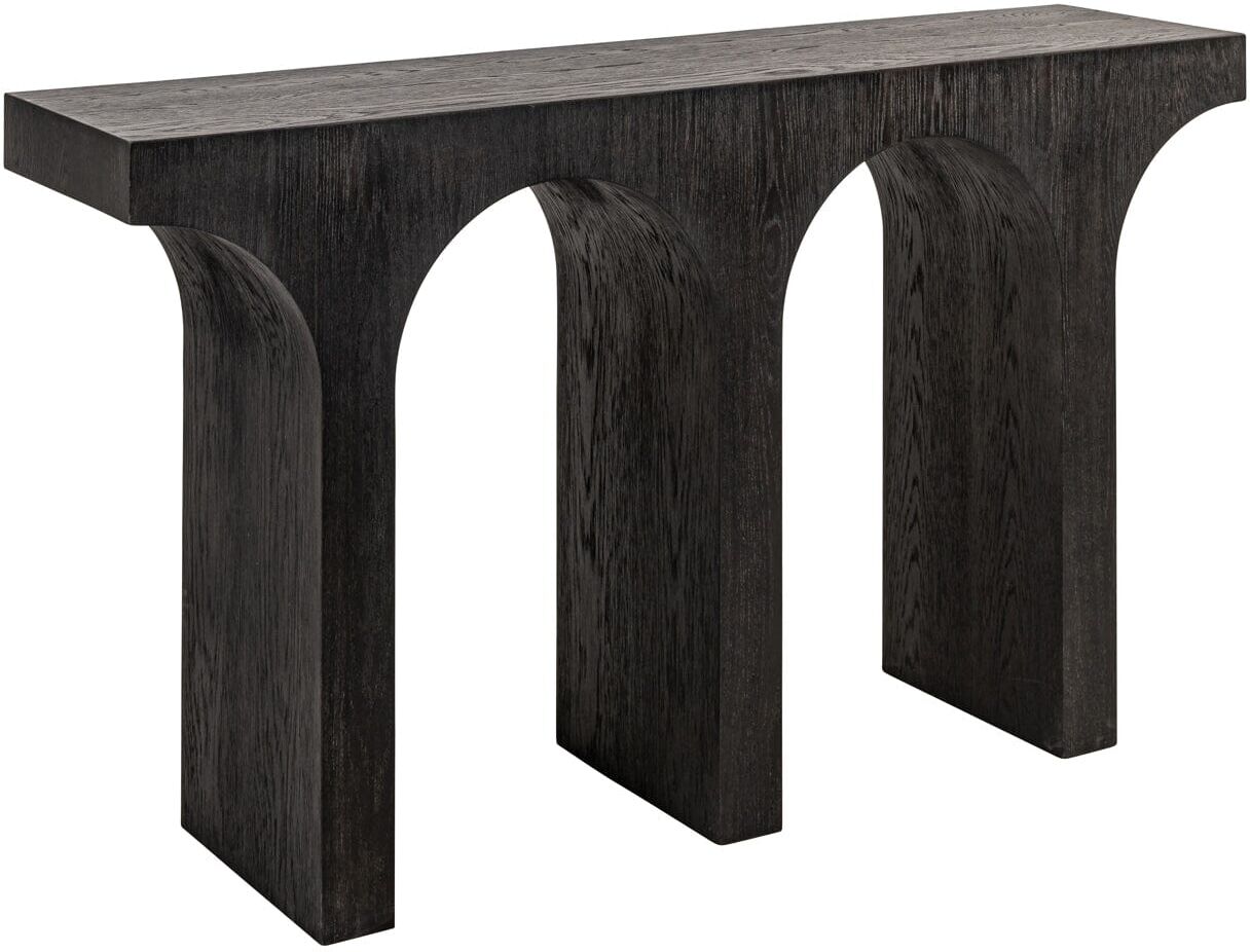 Churchill Black Wooden Arch Console Table