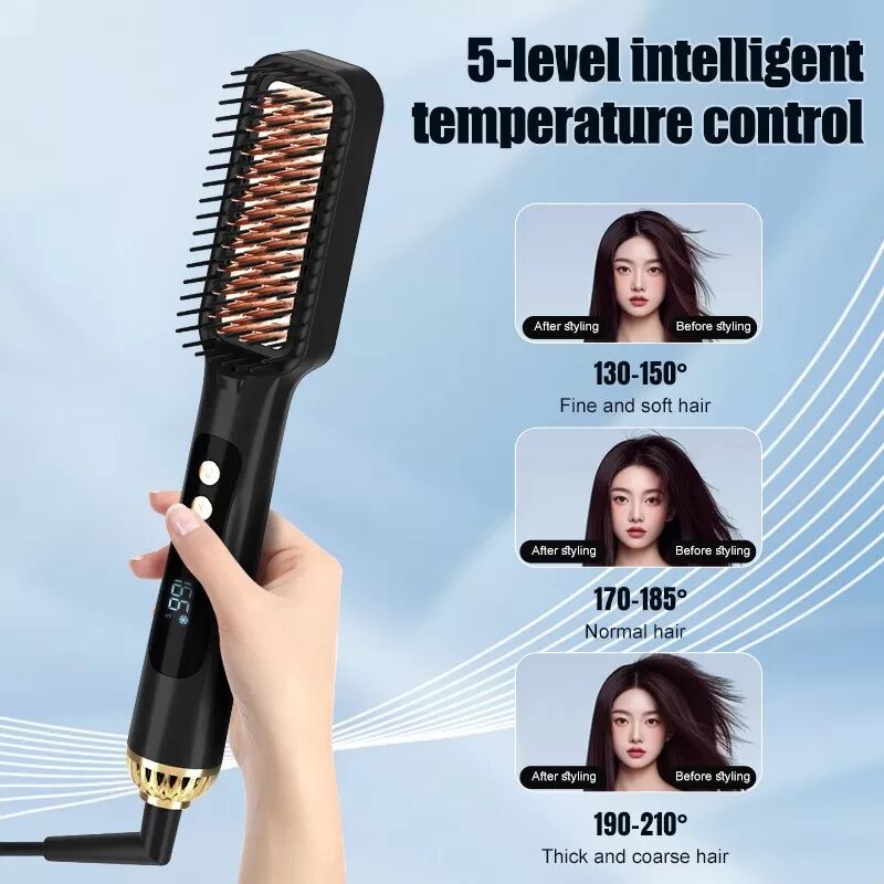 INF Brosse Lissante à Air Froid - Lissage et Soin des Cheveux, Affichage LCD