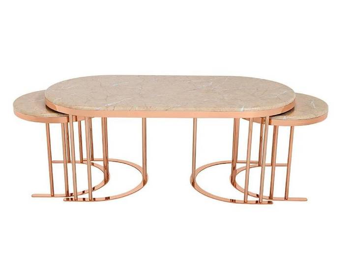 Xlmoebel Couchtisch Moderne Wohnzimmertische im eleganten Design aus hochwertigem Material (3-St., Couchtische), Hergestellt in Europa