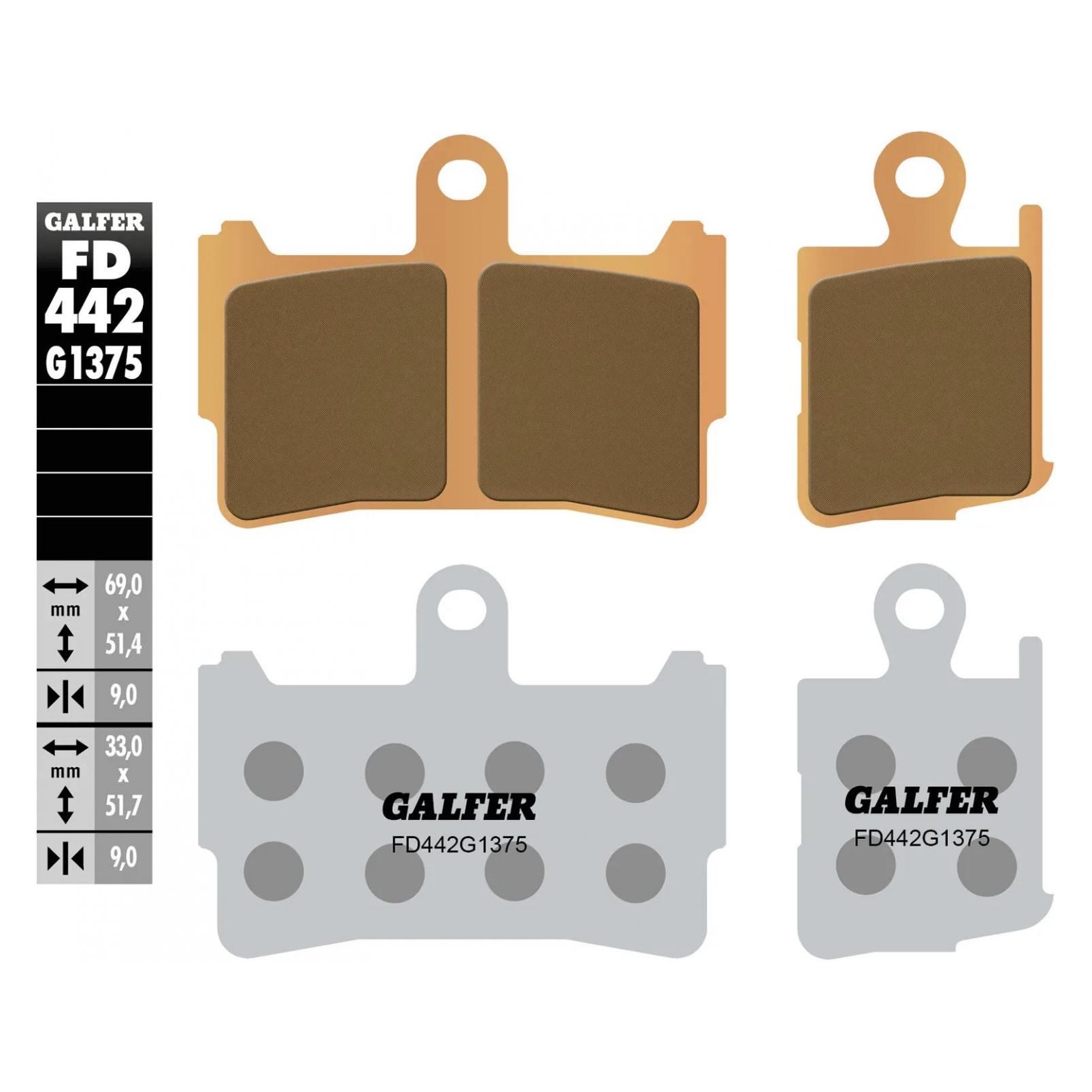 Galfer Bike Galfer Bremsbeläge Sintermetall Sport fd442g1375 (Sintermetall) (FD442-G1375)