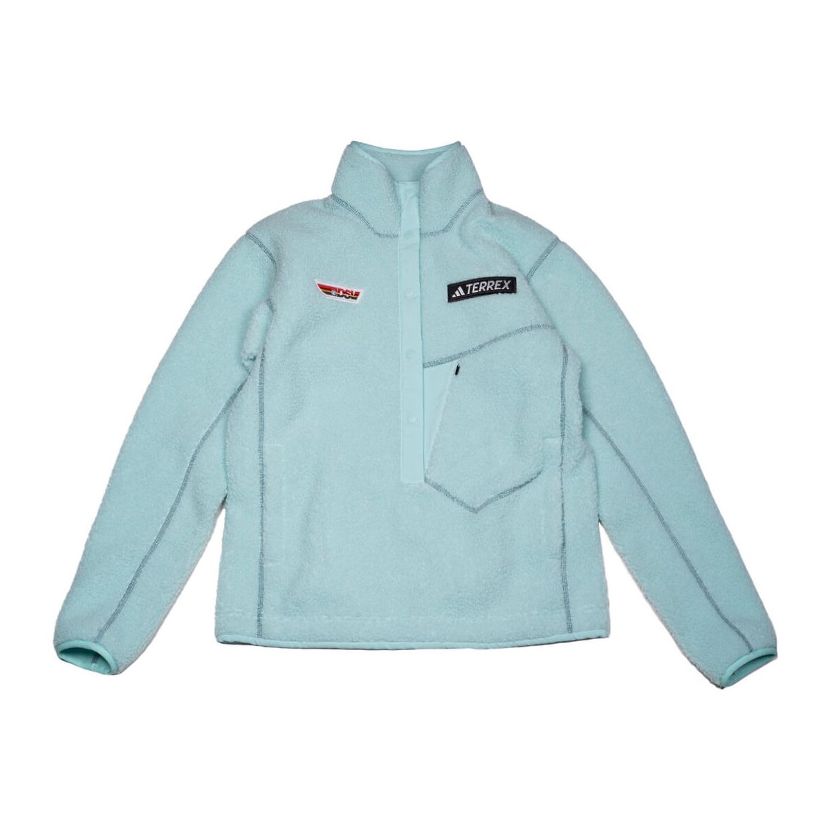 adidas Terrex DSV Pile Fleece Pullover semi flash aqua (AEXY) L JX4726-AEXY-270