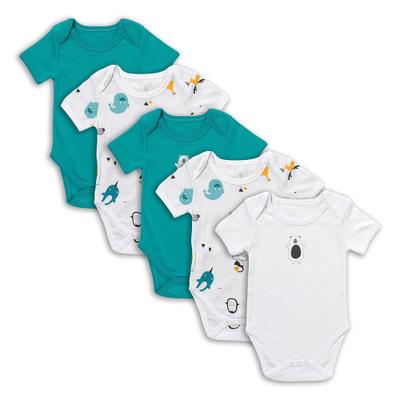 Kurzarmbody SCHLUMMERSACK "Body", Jungen, Gr. 68, N-Gr, weiß (polarfreunde), Obermaterial: 100% Baumwolle CO(Bio)., Bodys