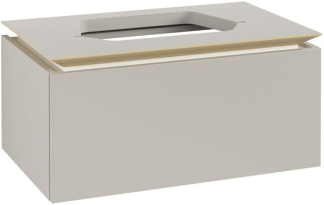V&B; Meuble sous lavabo Legato 80x38x50 cm, lavabo centré, gris doux ; Villeroy & Boch (B75300VK)