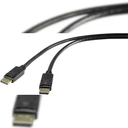 Renkforce DisplayPort Anschlusskabel DisplayPort Stecker, DisplayPort Stecker 5.00 m Schwarz RF-5234