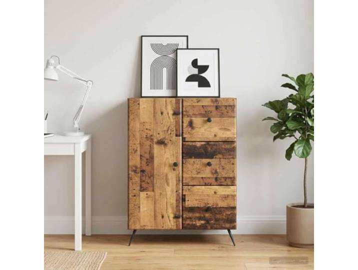 RJPLMFV Sideboard, Holz, 66 cm, 3 Ablagen Moderne, geräumige Aufbewahrung, für Wohnzimmer, Esszimmer, Büro, einfache Montage