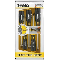 Felo, Schraubenzieher, ERGONIC - Schraubendrehersatz mit 3K-Griff, 5-teilig (Kreuzschlitz)