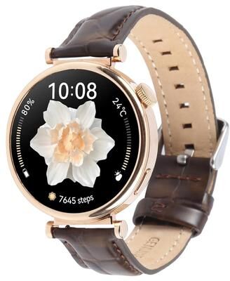 United Genuine Leather Watch Band White Replacement Strap With Silver Buckle For Classic Wristwatches coffee