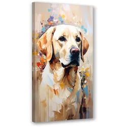 LEINWANDBILD Labrador Retriever Hund Tier 40x80cm