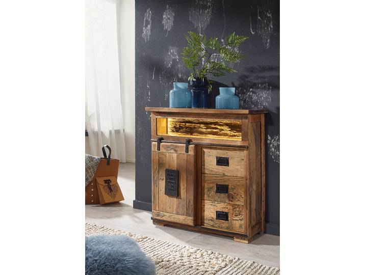 Commode massive - 3 Tiroirs 80 x 85 x 45cm Marron