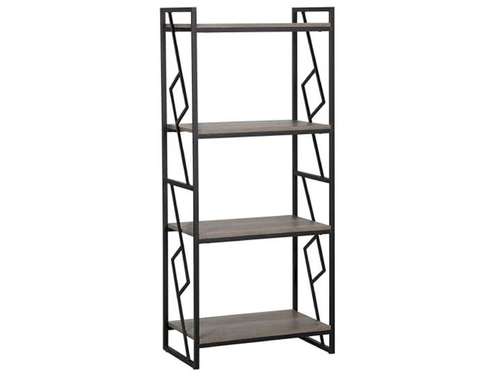 Beliani Bücherregal mit 4 Ebenen Braun Spanplatte 4 Einlegeböden Hohes Holzwerkstoff, Industriell, Laminiert, 64 x 40 x 143 cm