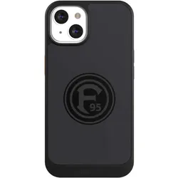 Nivocase Hülle für Apple iPhone 13 Handyhülle NIVOcore Case Schwarz F95 Fortuna Düsseldorf Logo (Apple iPhone 13), Smartphone Hülle, Schwarz