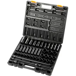 VEVOR Schlag-Steckschlüssel-Set 1.27cm, 43-teiliges Schlag-Steckschlüssel-Set, Standard-Steckschlüssel-Sortiment, 12,7 mm Steckschlüsselsatz, 6-Punkt-Steckschlüsselsätze, Metrisch 9–30mm