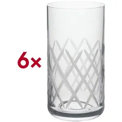 Rona Longdrinkbecher OF Diamond 16180 Cumberland 390 ml ungeeicht 6 Stück transparent, 13.5 cm