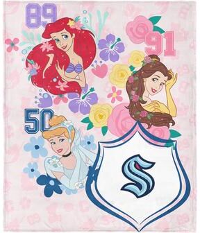 NHL Disney Princesses Game On Girls Pink Silk Touch Throw Blanket