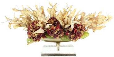 Creative Labs Fall Centerpiece in Metal and Acrylic Pedestal Vase