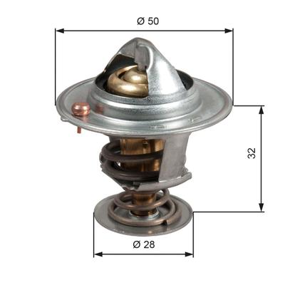 GATES Thermostat, Kühlmittel th50588g1 für HYUNDAI