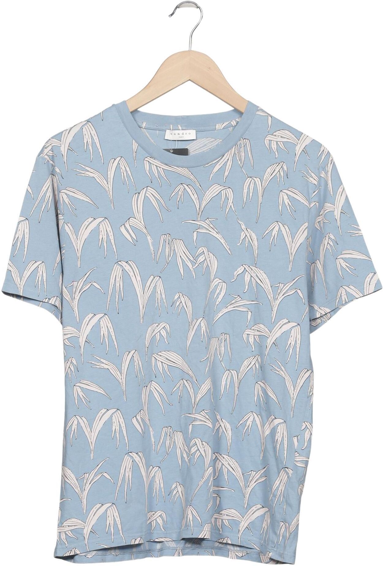 Sandro Damen T-Shirt, Hellblau, Gr. EU 36 (Sandro 1), Baumwolle - Second Hand