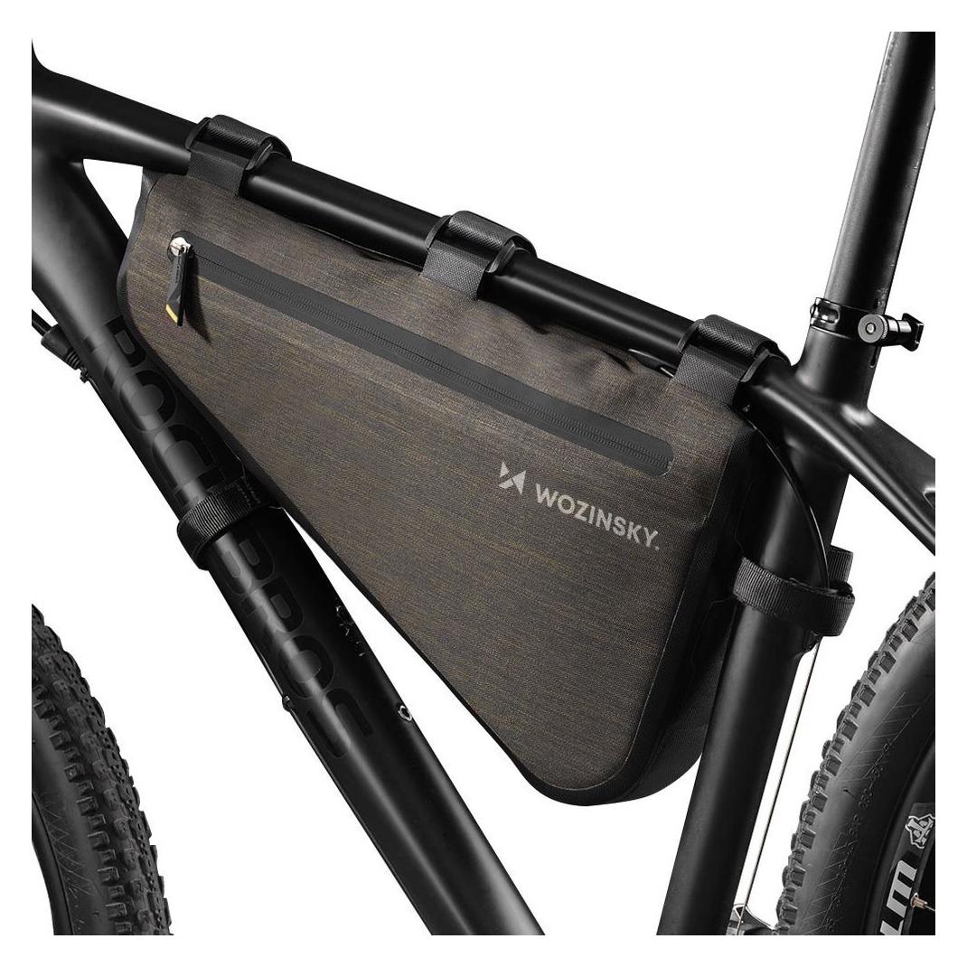 Wozinsky Rahmenfahrradtasche 5L grau (WBB15BK) (3.50 l, Rahmentasche) (WBB15BK)