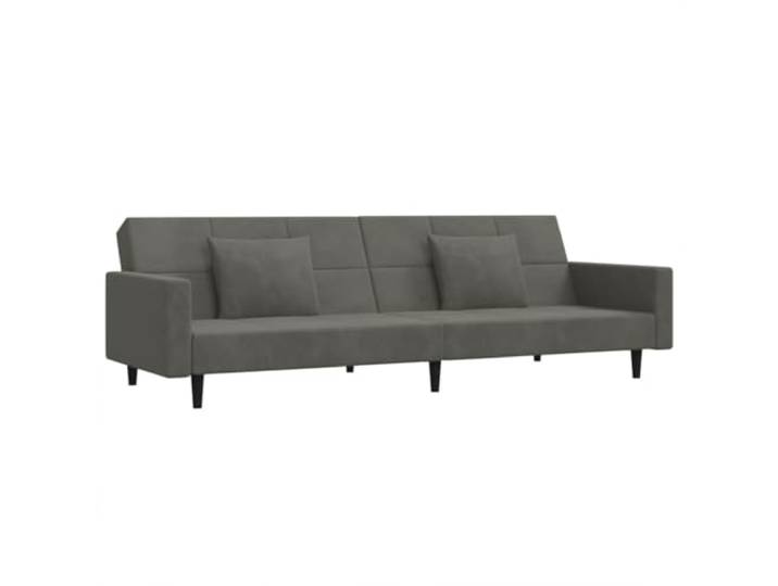 Todiikf Schlafsofa 2-Sitzer mit 2 Kissen Dunkelgrau Samt Couch Klappbar Flexible 2-in-1 Funktion für Gäste im Wohnzimmer, verstellbare Rückenlehne und weicher Samtbezug.