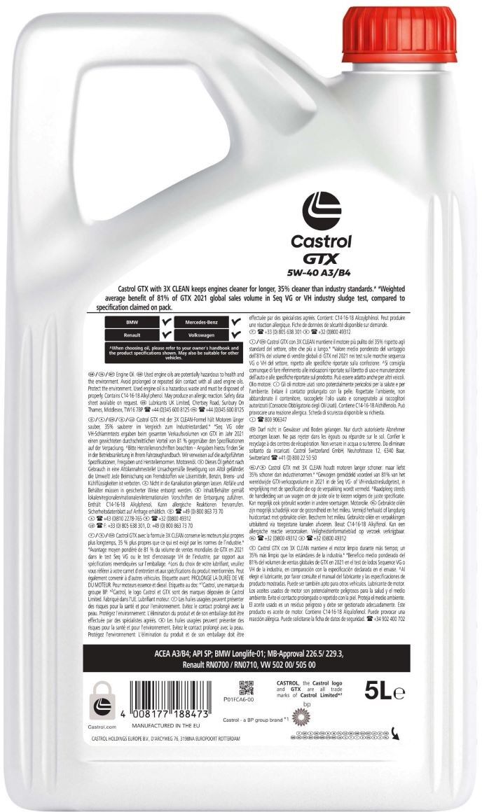 CASTROL 15F687 Motoröl