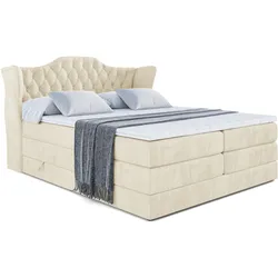 BOXSPRINGBETT VILA KING - 120x200 - H3/H4 - Beige