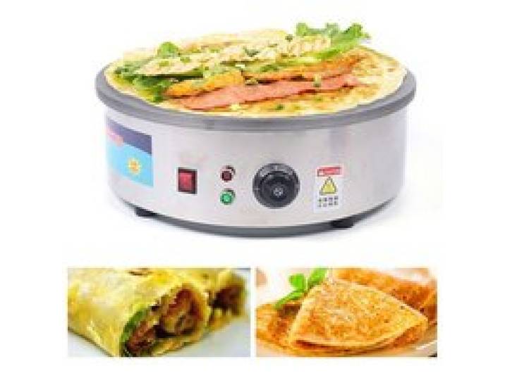 Crêpière Électrique 45cm - Machine à Crêpes 3KW - Machine Crêpe Maker en Fonte - avec Spatule Élargisseur - Crêpière Électrique