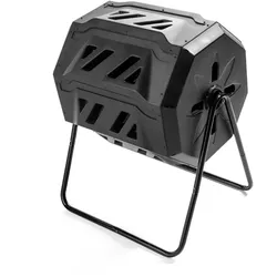 GreenYard Trommel-Komposter "Alaska", 160l Volumen - Schwarz