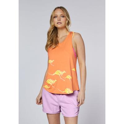 Longtop CHIEMSEE, Damen, Gr. XS (32), orange (melon), 93% Viskose, 7% Elasthan, Rundhals, Tops