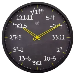 Nextime Quarzwanduhr Maths Ø 30 cm Kunststoff