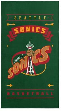 "NBA Hardwood Classics Supersonics Printed Beach Towel - 30""x60"""