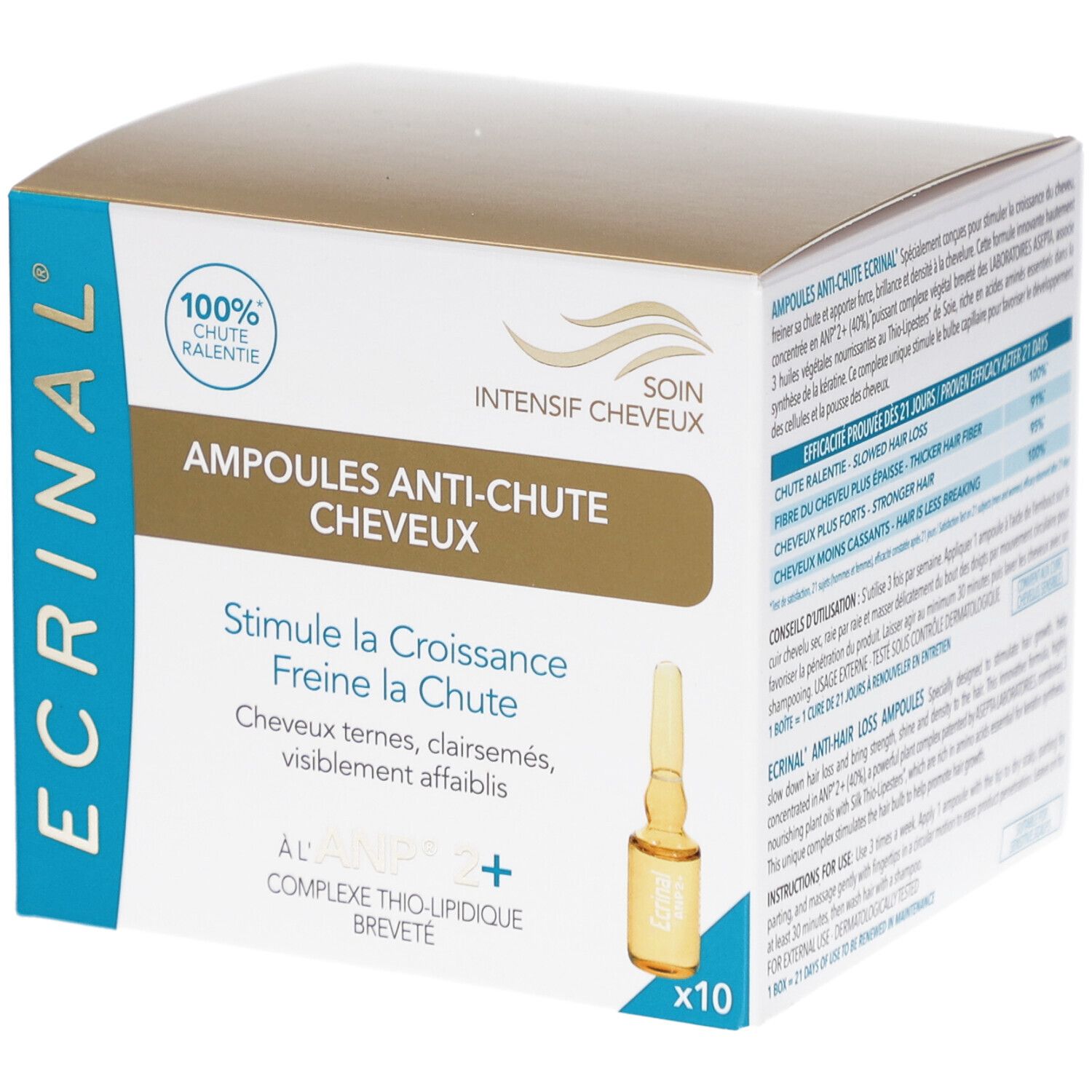 Ecrinal Soin Intensif Cheveux Ampoules Antichute - Ampoule capillaire anti-chute. bt 10 50 ml Zahnbürste