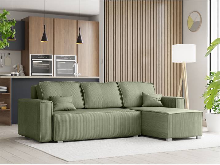 Ausziehbares Ecksofa SMART COSARO mint, beidseitig + 2 Kissen GRATIS