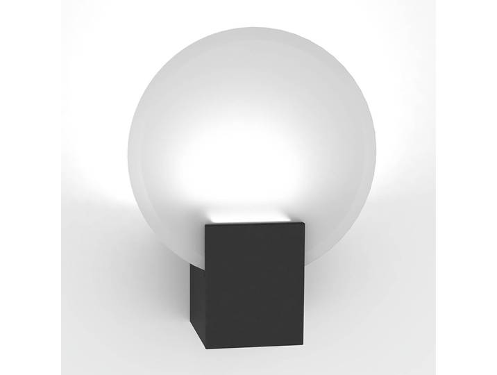 Wandleuchte Ø 0cm Schwarz/Schwarz Polyester PVC Glas Nicht austauschbare LEDs LED-Platine