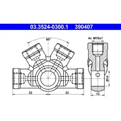 ATE 03.3524-0300.1 Ringstutzen, Rohrleitung