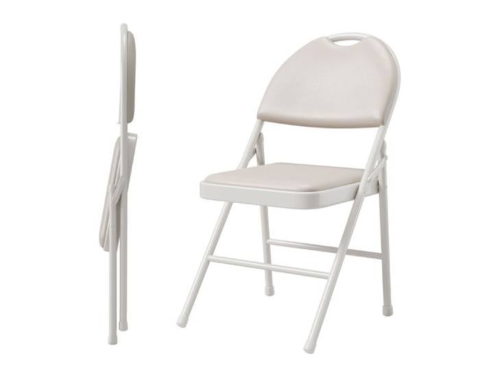 Chaises Pliantes Confort – Assise Rembourrée Dossier Haut Cadre Métal 2PCS