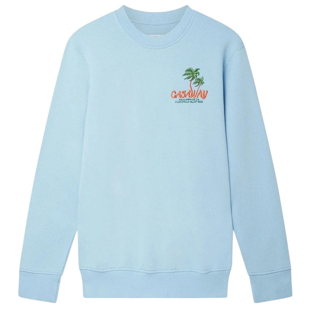Casablanca Bestickte Coachella Valley Blaue Sweatshirts