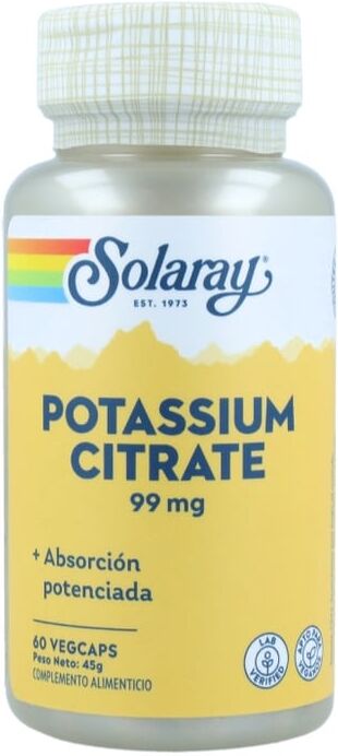 Solaray Citrato de Potássio 99 mg 60 VCaps