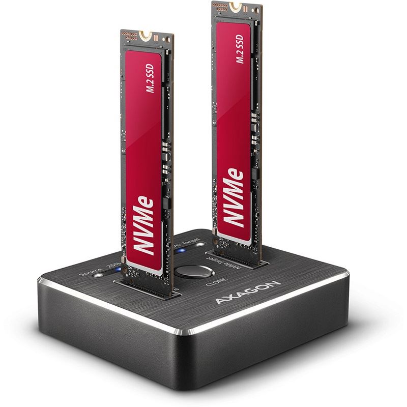 Axagon ADSA-M2C NVMe CLONE DUAL SSD Dock Station