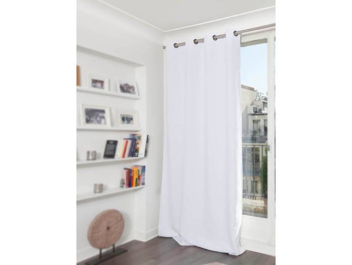 Rideau thermique occultant oeillets blanc mc720 140lx260h