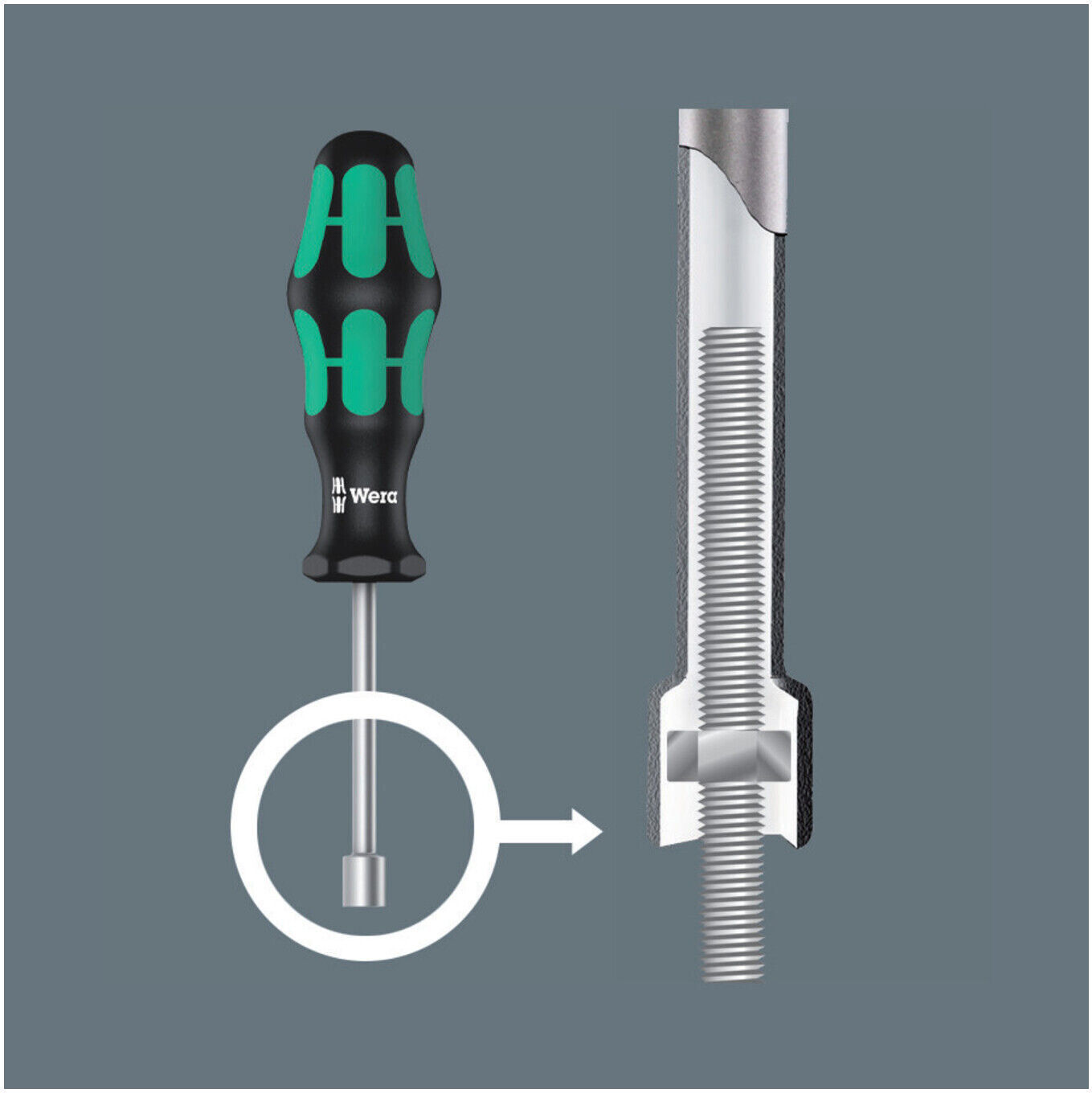 Wera 395 HO/3 Sanitär Steckschlüssel-Schraubendrehersatz, Sanitär, 3-teilig (05134275001)
